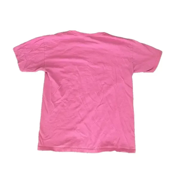 Gildan Pink Short Sleeve marquette golden eagles cotton tee shirt - Picture 4 of 6